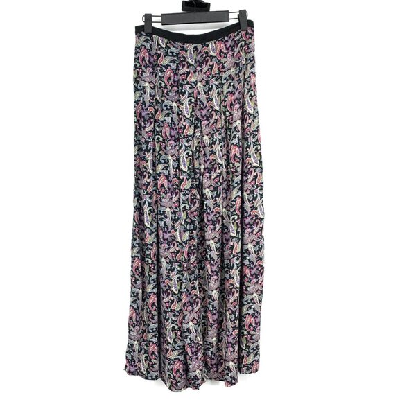 Staring at Stars Pants Black Paisley Print Wide Leg Palazzo Boho - Picture 7 of 10